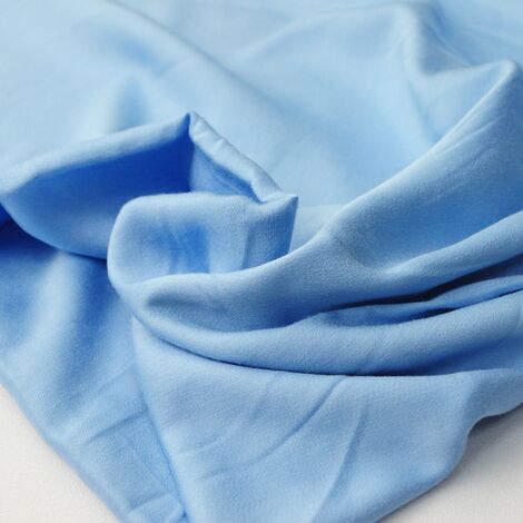 Ткань штапель-шёлк однотонный светло-голубой