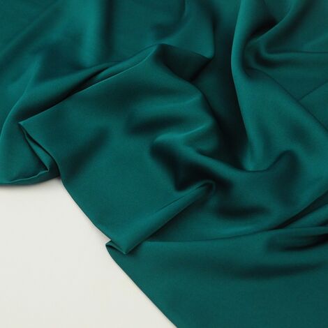 Ткань шелк «Армани» стретч 90 гр морская волна зеленая