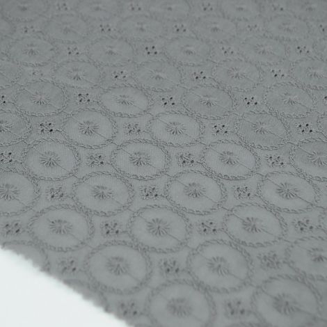 Ткань хлопок вышивка (шитье) темно-серый