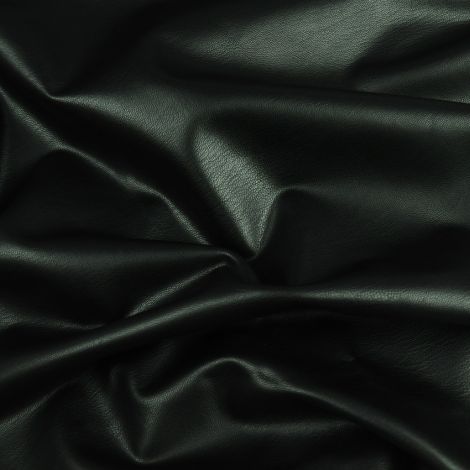 Ткань кожа искусственная на флисе черный