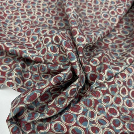 Ткань софт принт d2 бордовый