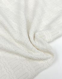 Ткань фукра жаккард молочный/ivory