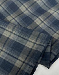 Ткань клетка костюмная "Севиль"  d 8618 темно-синий