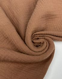 Ткань муслин однотонный молочный шоколад