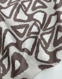 Ткань бохо принт "Вероника" D6 кофе с молоком