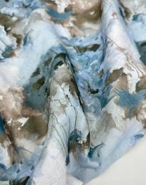 Ткань бохо принт "Вероника" D10 голубой