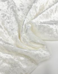 Ткань велюр стретч мрамор молочный/ivory