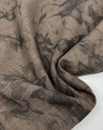 Ткань цея меланж принт d2 капучино с розовым оттенком