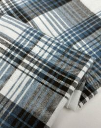 Ткань клетка костюмная d 17 дымчатый голубой