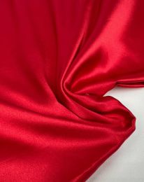 Ткань атлас сатин стретч красный