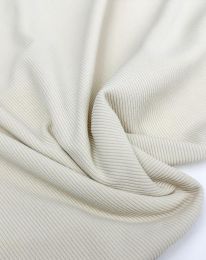 Ткань трикотаж в рубчик кремовый