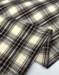 Ткань клетка костюмная d 24 грязно-розовый