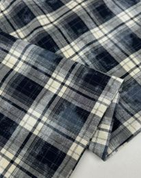 Ткань клетка костюмная D1 темно-синий