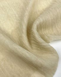 Ткань органза принт d1 бежевый песочный