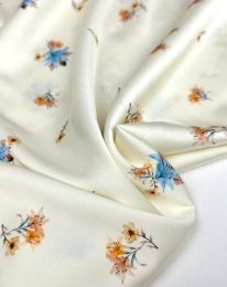 Ткань шелк принт d19 топленое молоко