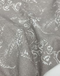 Ткань лен принт "Дорис" d10 бежевый