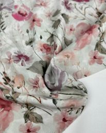 Ткань штапель принт "Адель" d7 розовый