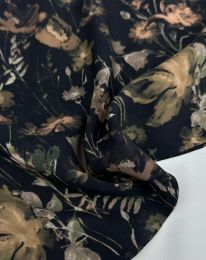 Ткань штапель принт "Адель" d7 черный