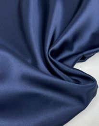 Ткань атлас сатин стретч темно-синий