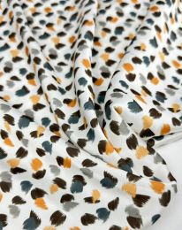 Ткань шелк принт d21 молочный/ivory