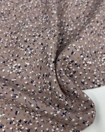 Ткань штапель принт D8 грязно-розовый