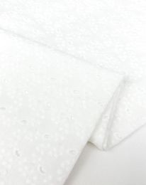 Ткань хлопок вышивка d5 молочный/ivory