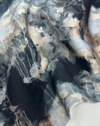 Ткань бохо принт "Вероника" D10 черный