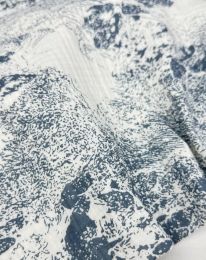 Ткань муслин принт D32 молочный/ivory