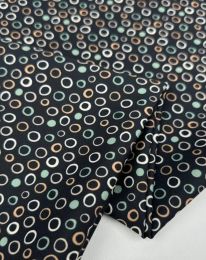 Ткань костюмно-плательная "Барби" принт d4 черный