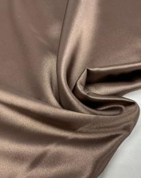 Ткань атлас сатин стретч капучино с розовым оттенком
