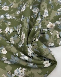 Ткань штапель принт D50 оливковый