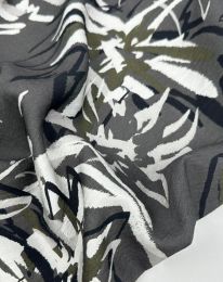 Ткань бохо принт "Вероника" D9 темно-серый