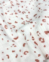 Ткань муслин принт Д36 светлое молоко