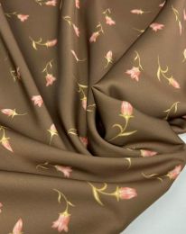 Ткань шелк принт d10 табачный