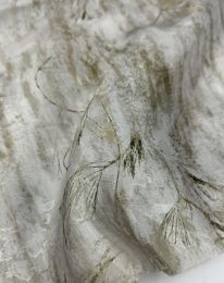 Ткань органза принт д10 оливковый