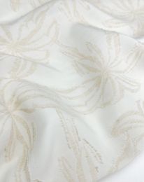 Ткань лен вискозный жаккард D3 молочный/ivory
