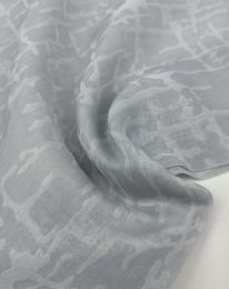 Ткань органза принт d 5 серо-голубой