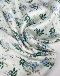 Ткань шелк принт d22 молочный/ivory