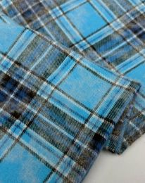 Ткань клетка костюмная d 7 голубой