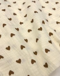 Ткань муслин принт D22 сливочный