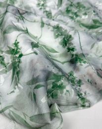 Ткань бохо принт "Вероника" D1 светло-зелёный