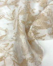 Ткань органза принт d3 бежевый