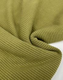 Ткань трикотаж в рубчик 2834 оливковый
