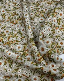 Ткань штапель принт D55 бежевый