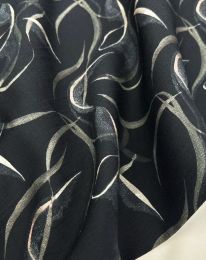 Ткань бохо принт "Вероника" D11 черный